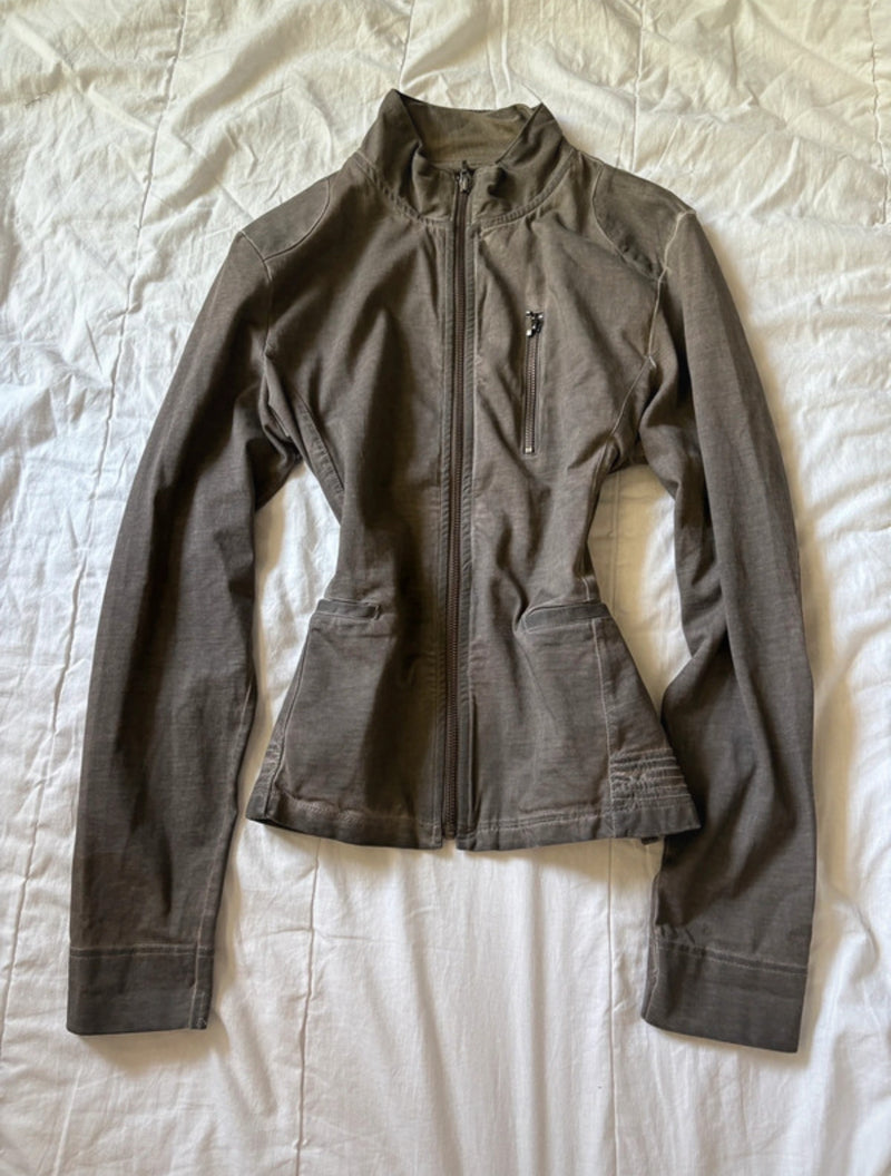 2000s Vintage high collar Avantgarde Archive high collar jacket zip up