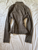 2000s Vintage high collar Avantgarde Archive high collar jacket zip up