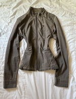 2000s Vintage high collar Avantgarde Archive high collar jacket zip up