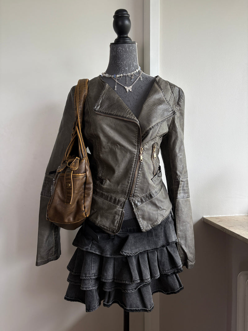 Original 2000s Vintage Grunge Pinterest Y2K archive Japan style Leather jacket