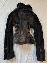 Avant Garde Leather Moto Jacket Studded Distressed Archive Rock