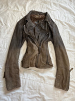 Vintage Leather Jacket Y2K Pinterest It Girl Biker Moto Studded Size M