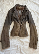 Vintage Leather Jacket Y2K Pinterest It Girl Biker Moto Studded Size M