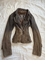 Vintage Leather Jacket Y2K Pinterest It Girl Biker Moto Studded Size M