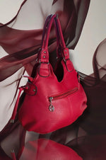 Y2K Red Croc Embossed Shoulder Bag • Studded Buckle Tote • Moto Glam diva icon