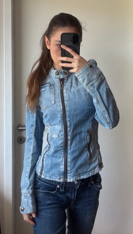 Y2K 2000s Gstar Raw Vintage Fitted Denim Icon Racing Archive Jacket