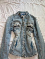 Y2K 2000s Gstar Raw Vintage Fitted Denim Icon Racing Archive Jacket