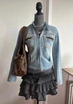 Y2K 2000s Gstar Raw Vintage Fitted Denim Icon Racing Archive Jacket
