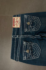 Y2K 2000s Vintage True Religion Joey Super T Bootcut Flared Jeans Size S