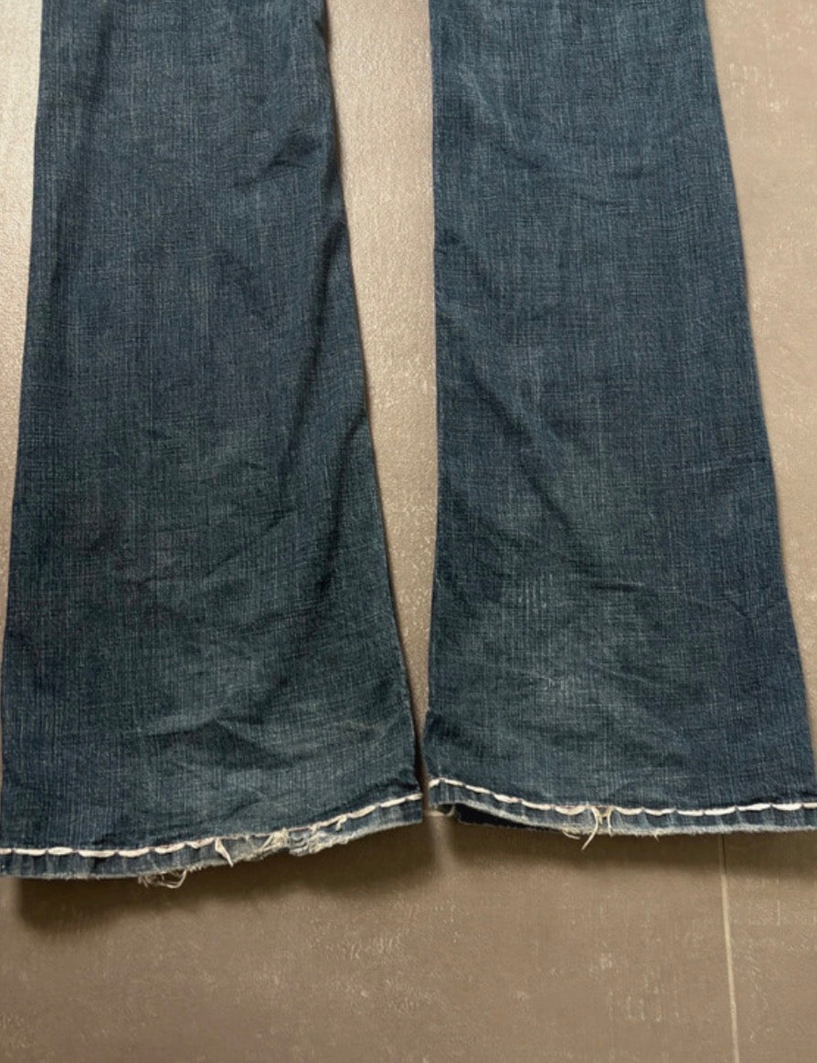 Y2K 2000s Vintage embroidered Fock Revival low waist bootcut Jeans diva Archive Pinterest