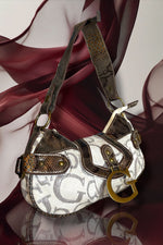 Y2K 2000s Vintage iconic GUESS rare Monogram Pinterest shoulder hobo bag archive